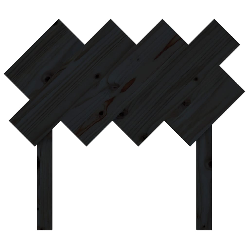 vidaXL Tête de lit Noir 92x3x81 cm Bois de pin massif