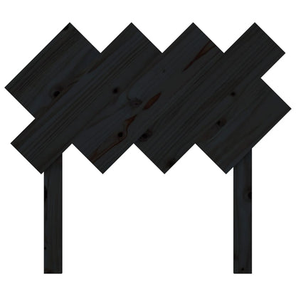 vidaXL Tête de lit Noir 92x3x81 cm Bois de pin massif