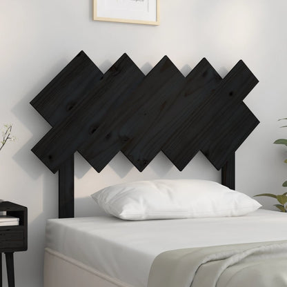 vidaXL Kopfteil Schwarz 104x3x80,5 cm Massivholz Kiefer