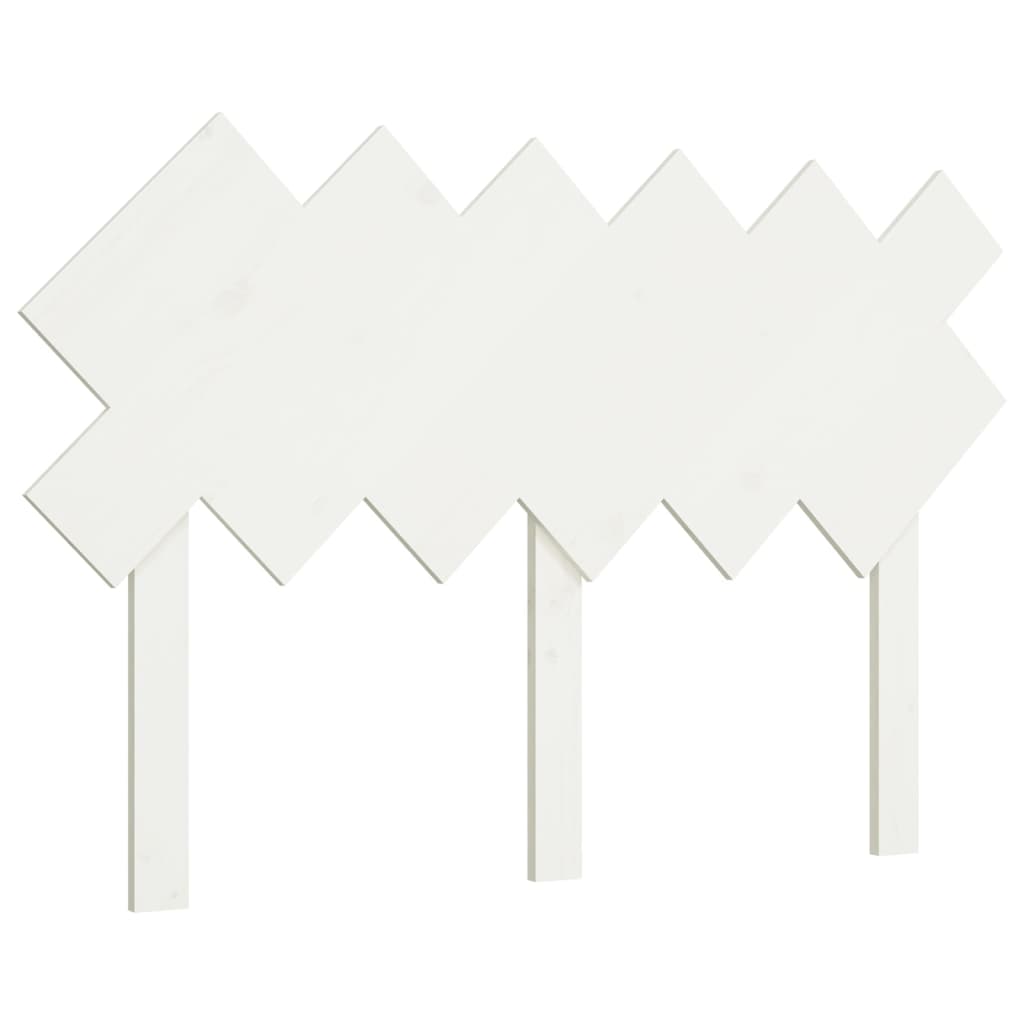 vidaXL Bett-Kopfteil Weiß 122,5x3x80,5 cm Massivholz Kiefer