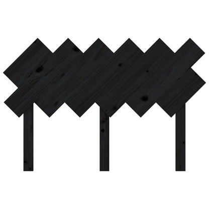 vidaXL Bett-Kopfteil Schwarz 122,5x3x80,5 cm Massivholz Kiefer