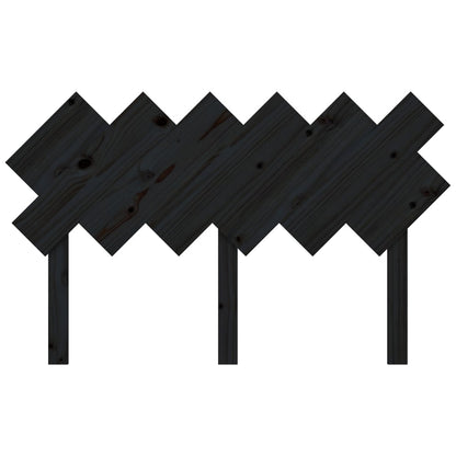 vidaXL Bett-Kopfteil Schwarz 132x3x81 cm Massivholz Kiefer