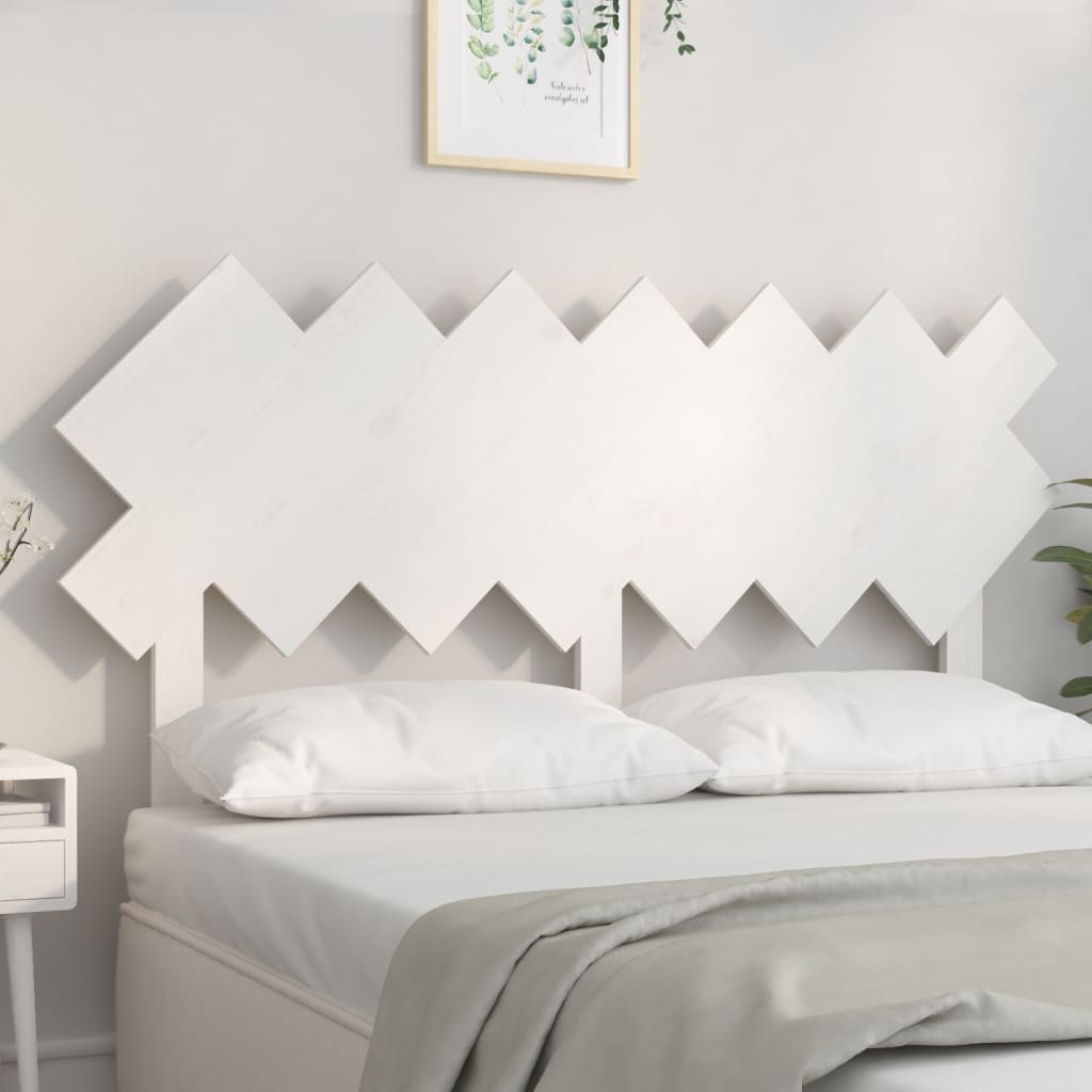 vidaXL Bett-Kopfteil Weiß 141x3x80,5 cm Massivholz Kiefer