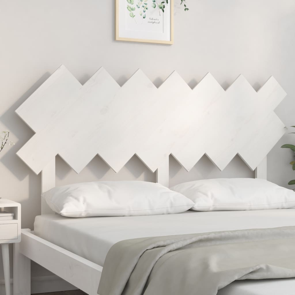 vidaXL Bett-Kopfteil Weiß 151,5x3x81 cm Massivholz Kiefer
