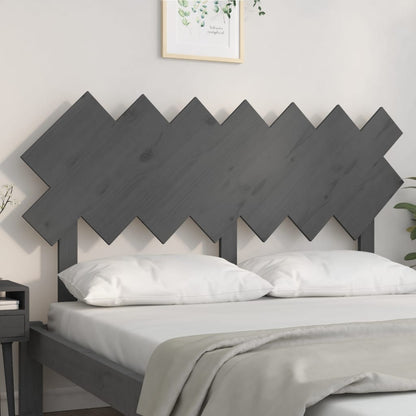 vidaXL Bett-Kopfteil Grau 151,5x3x81 cm Massivholz Kiefer