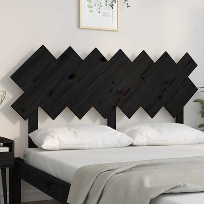 vidaXL Bett-Kopfteil Schwarz 151,5x3x81 cm Massivholz Kiefer