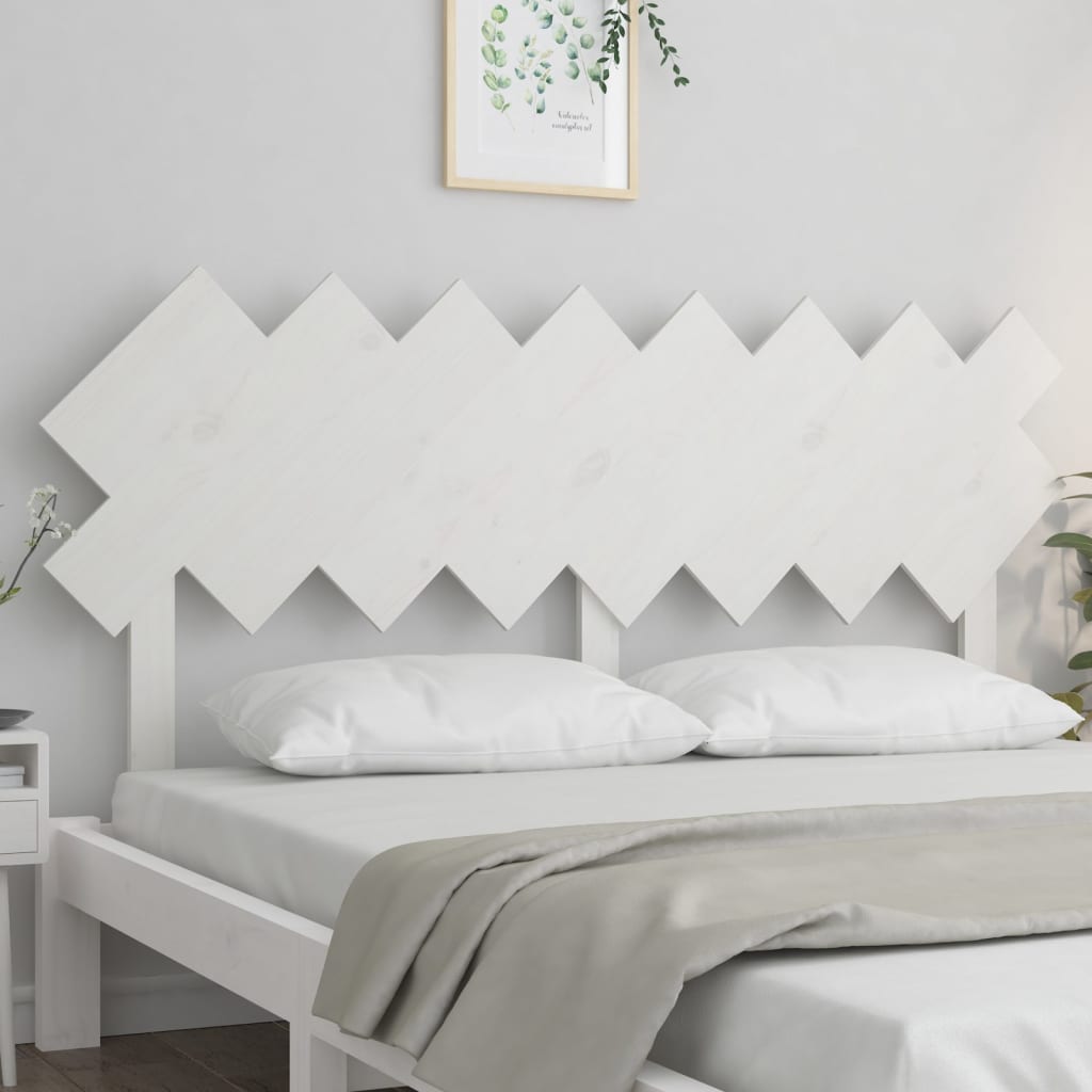 vidaXL Bett-Kopfteil Weiß 159,5x3x80,5 cm Massivholz Kiefer