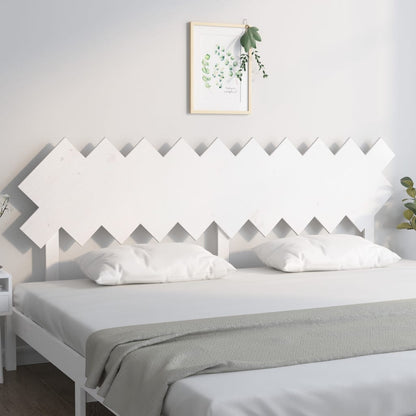 vidaXL Bett-Kopfteil Weiß 196x3x80,5 cm Massivholz Kiefer