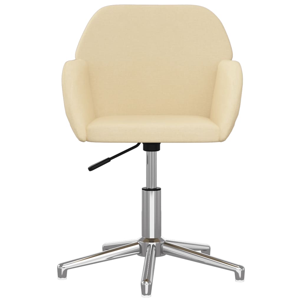 vidaXL Chaises de salle à manger pivotantes 2 pcs Crème Tissu