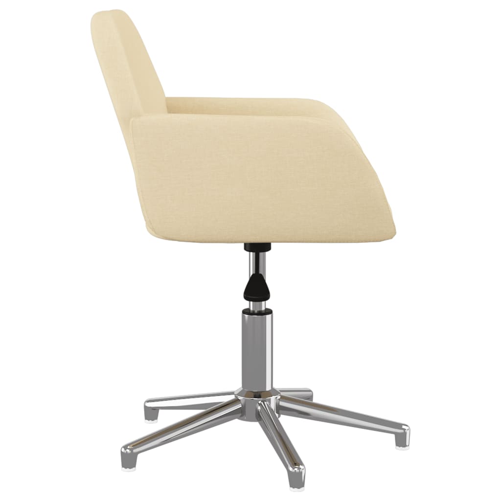 vidaXL Chaises de salle à manger pivotantes 2 pcs Crème Tissu