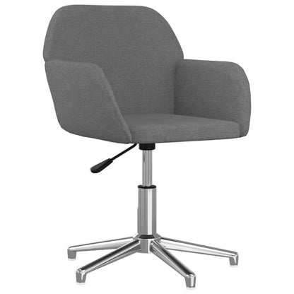 vidaXL Chaises de salle à manger pivotantes 2 pcs Tissu gris clair