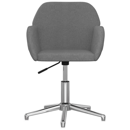 vidaXL Chaises de salle à manger pivotantes 2 pcs Tissu gris clair