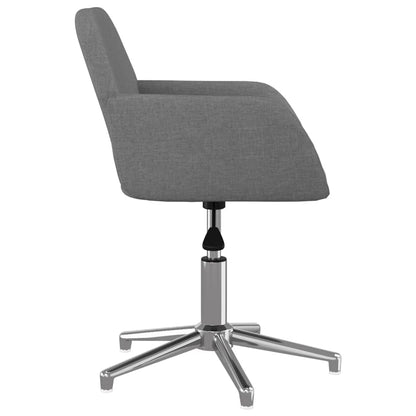 vidaXL Chaises de salle à manger pivotantes 2 pcs Tissu gris clair