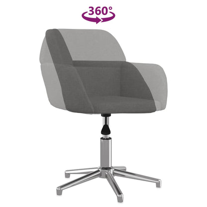 vidaXL Chaises de salle à manger pivotantes 2 pcs Tissu gris clair