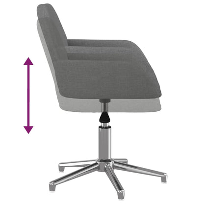 vidaXL Chaises de salle à manger pivotantes 2 pcs Tissu gris clair