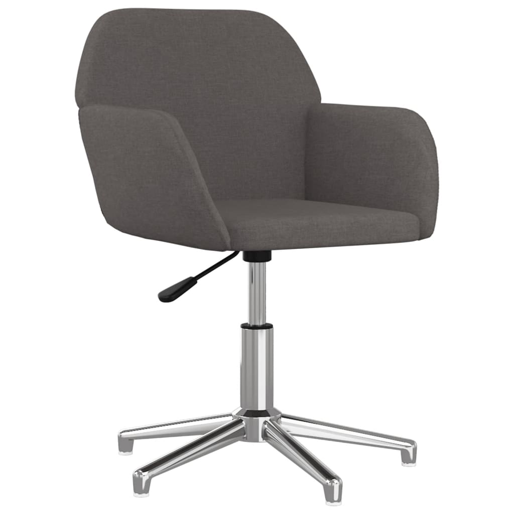 vidaXL Chaises de salle à manger 2 pcs Pivotantes Gris foncé Tissu