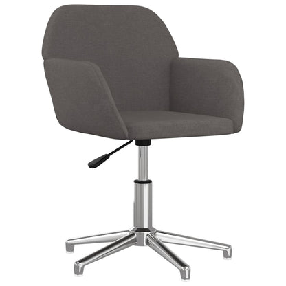 vidaXL Chaises de salle à manger 2 pcs Pivotantes Gris foncé Tissu