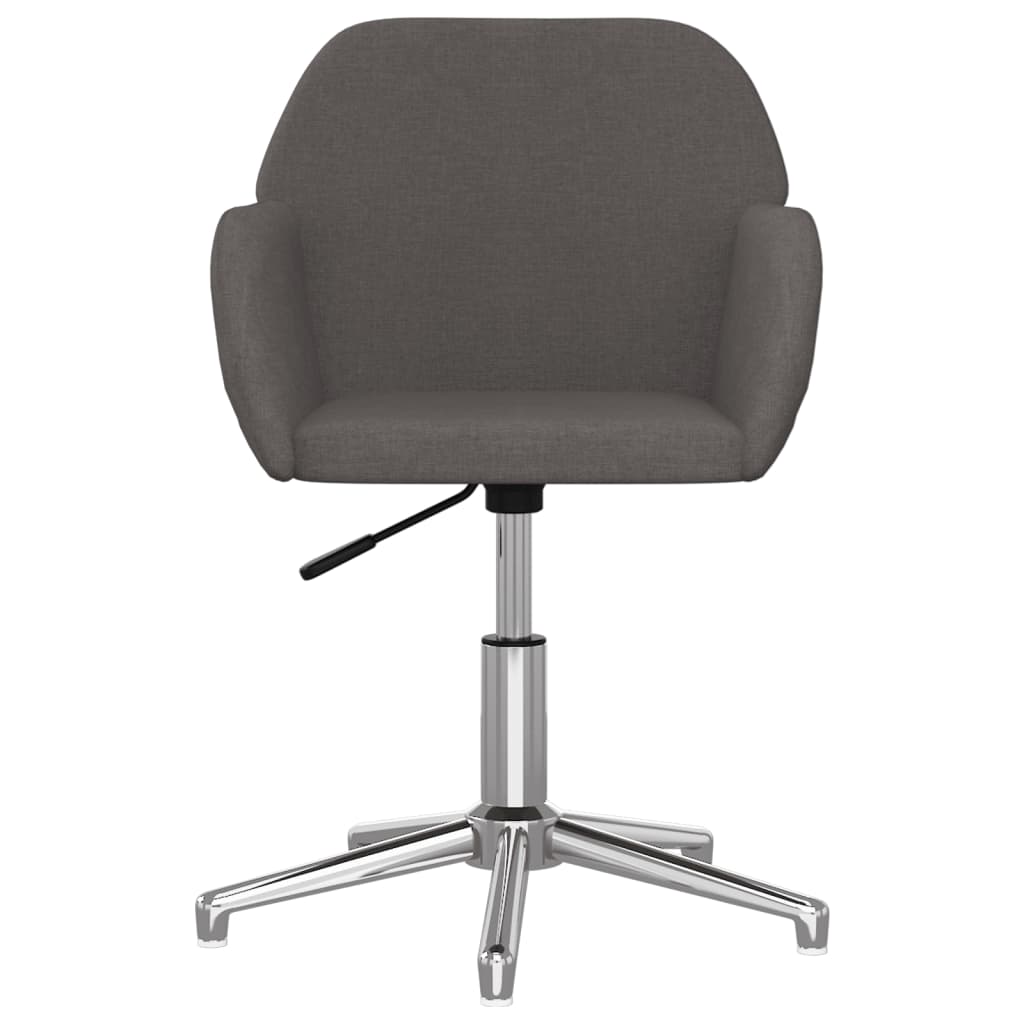 vidaXL Chaises de salle à manger 2 pcs Pivotantes Gris foncé Tissu