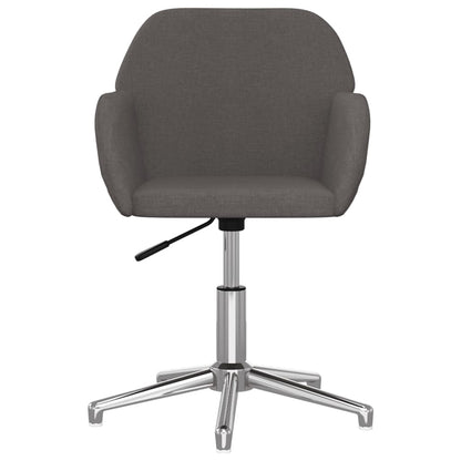 vidaXL Chaises de salle à manger 2 pcs Pivotantes Gris foncé Tissu