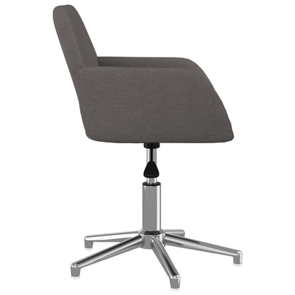 vidaXL Chaises de salle à manger 2 pcs Pivotantes Gris foncé Tissu
