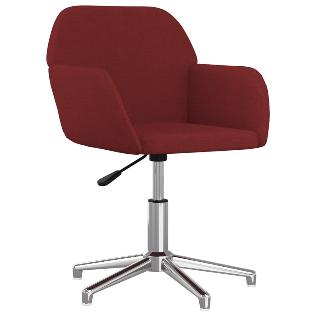 vidaXL Chaises de salle à manger 2 pcs Pivotantes Tissu Rouge bordeaux