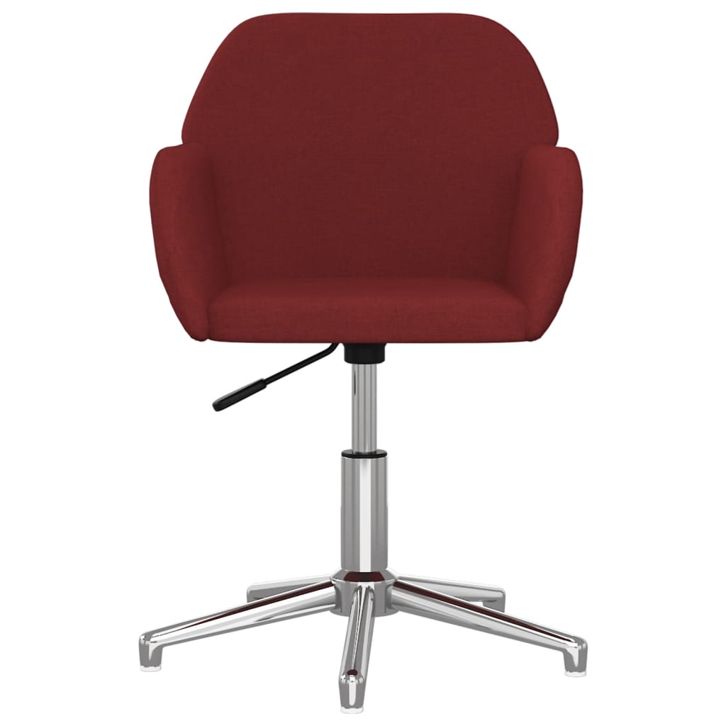vidaXL Chaises de salle à manger 2 pcs Pivotantes Tissu Rouge bordeaux