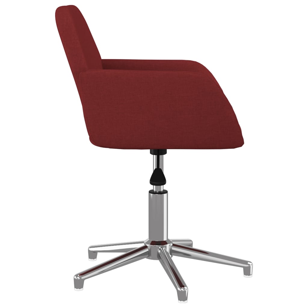 vidaXL Chaises de salle à manger 2 pcs Pivotantes Tissu Rouge bordeaux