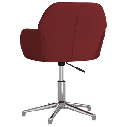 vidaXL Chaises de salle à manger 2 pcs Pivotantes Tissu Rouge bordeaux