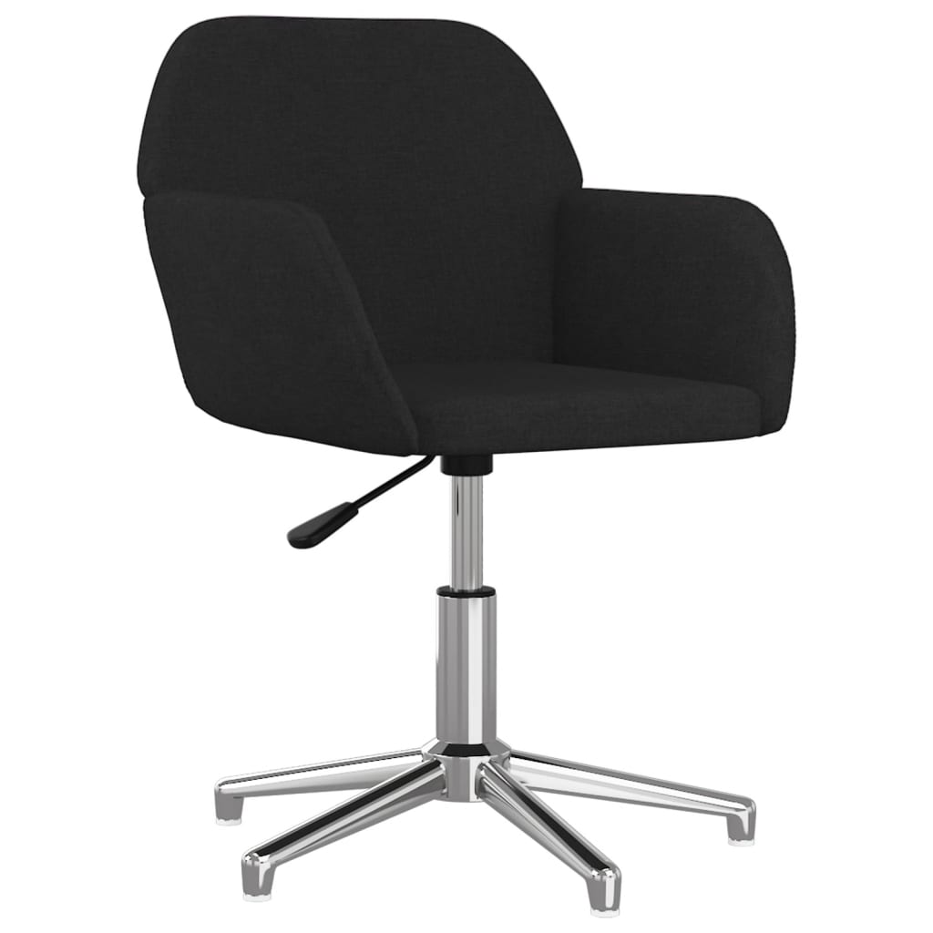 vidaXL Chaises de salle à manger pivotantes 2 pcs Tissu noir