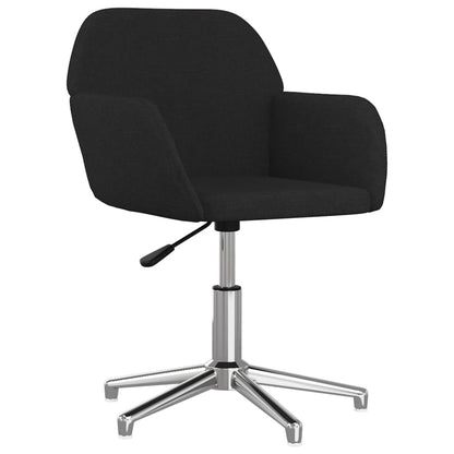 vidaXL Chaises de salle à manger pivotantes 2 pcs Tissu noir