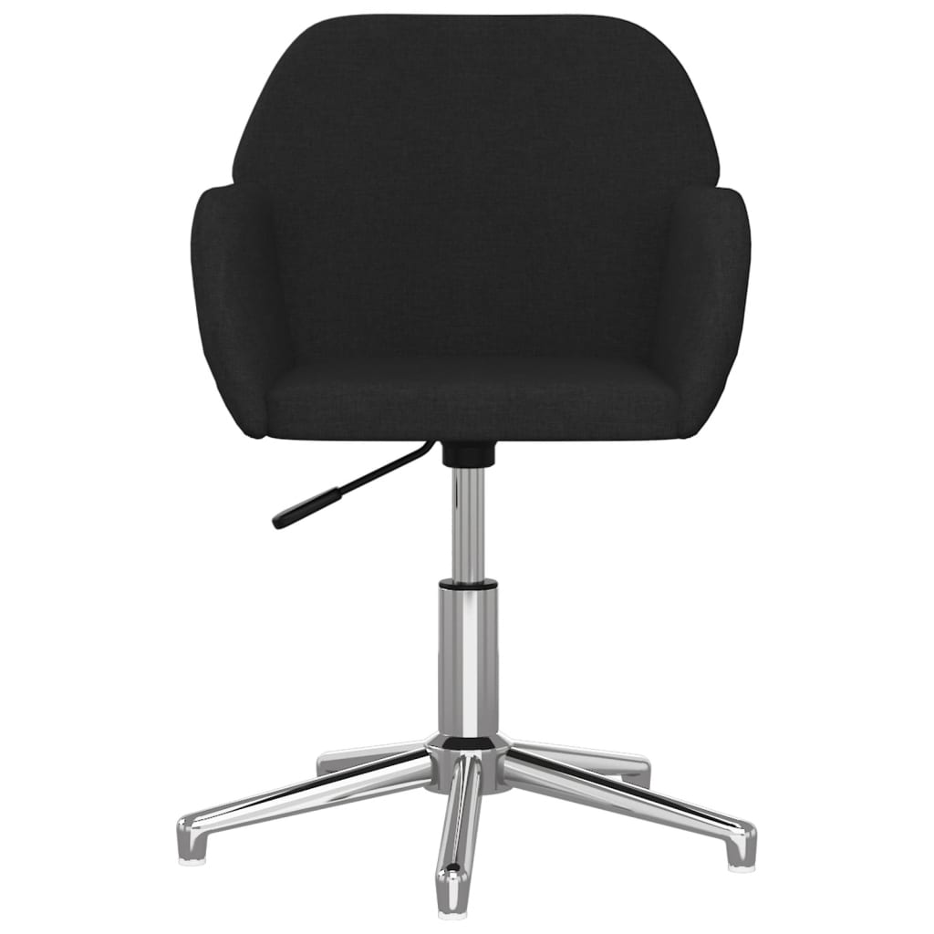 vidaXL Chaises de salle à manger pivotantes 2 pcs Tissu noir