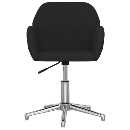 vidaXL Chaises de salle à manger pivotantes 2 pcs Tissu noir