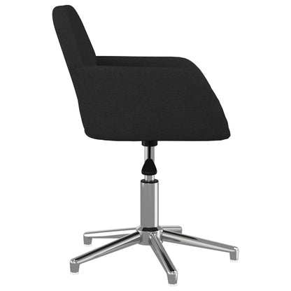 vidaXL Chaises de salle à manger pivotantes 2 pcs Tissu noir