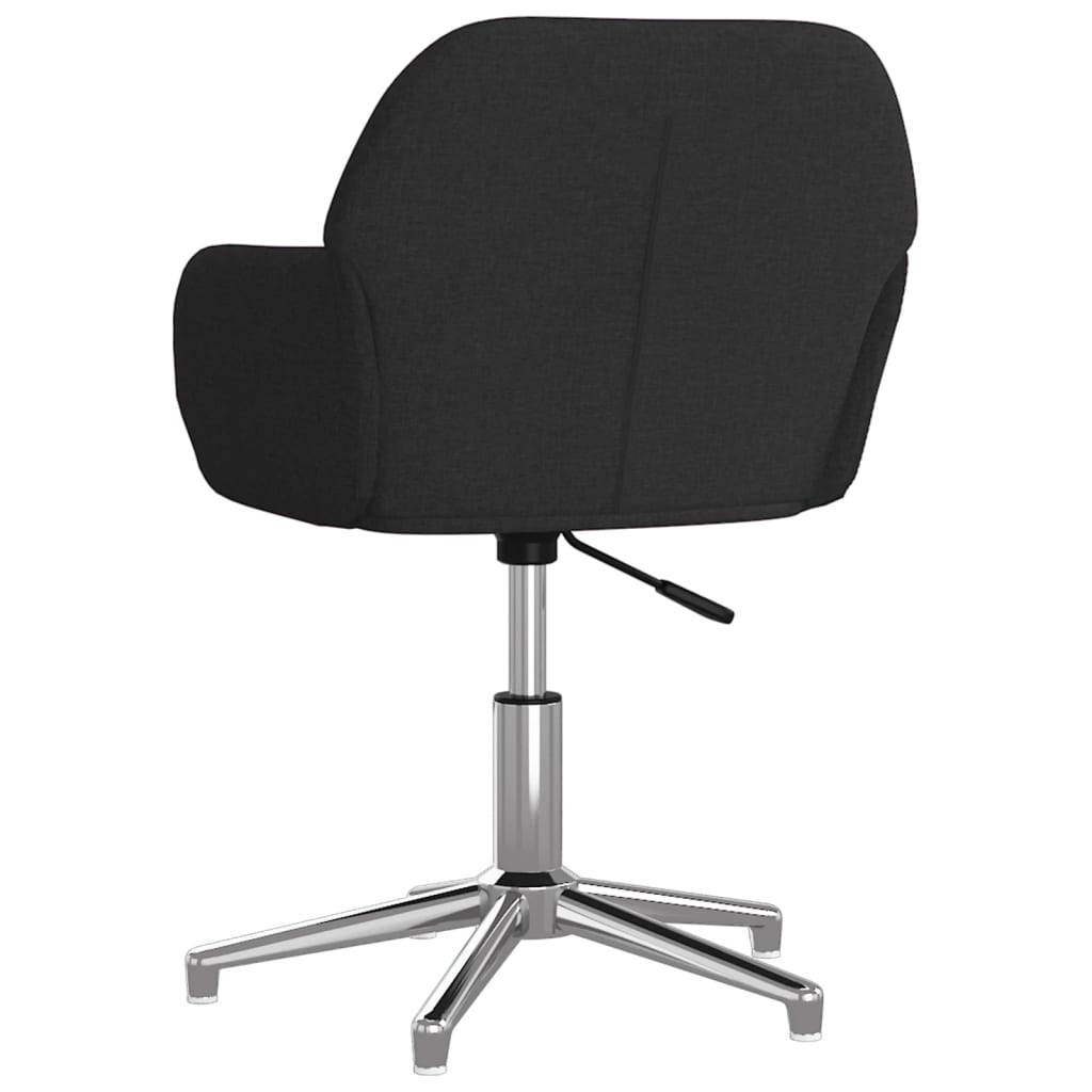 vidaXL Chaises de salle à manger pivotantes 2 pcs Tissu noir