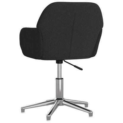 vidaXL Chaises de salle à manger pivotantes 2 pcs Tissu noir