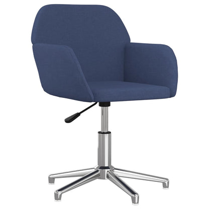 vidaXL Esszimmerstühle 2 Stk. Drehbar Blau Stoff