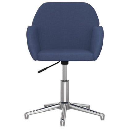 vidaXL Esszimmerstühle 2 Stk. Drehbar Blau Stoff