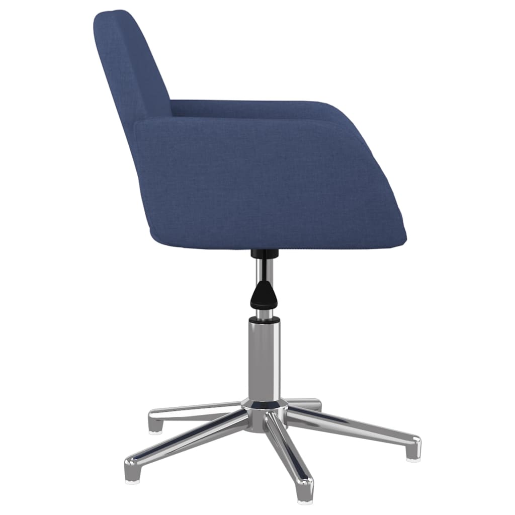 vidaXL Esszimmerstühle 2 Stk. Drehbar Blau Stoff
