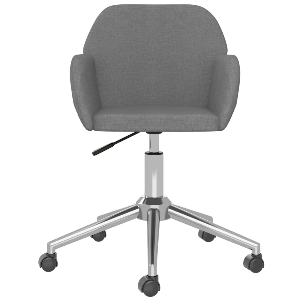 vidaXL Chaises de salle à manger pivotantes 2 pcs Tissu gris clair