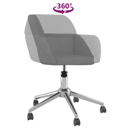 vidaXL Chaises de salle à manger pivotantes 2 pcs Tissu gris clair