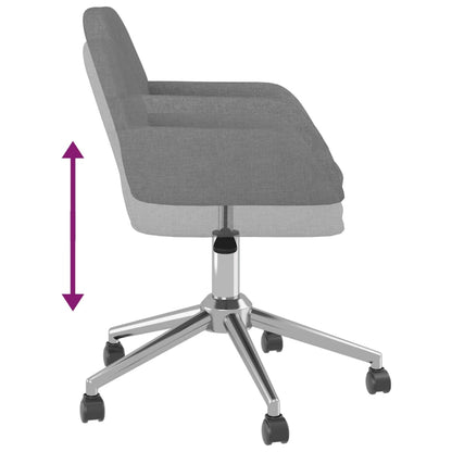 vidaXL Chaises de salle à manger pivotantes 2 pcs Tissu gris clair