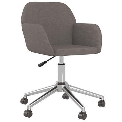 vidaXL Chaises de salle à manger 2 pcs Pivotantes Gris foncé Tissu