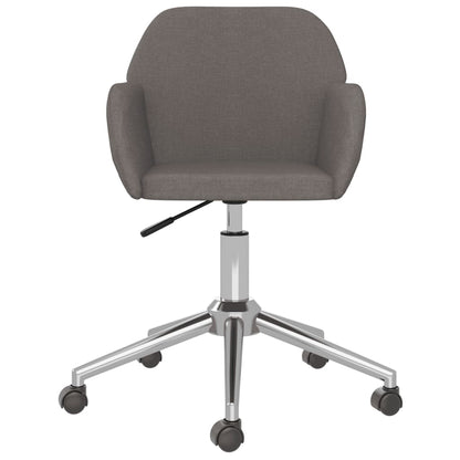 vidaXL Chaises de salle à manger 2 pcs Pivotantes Gris foncé Tissu