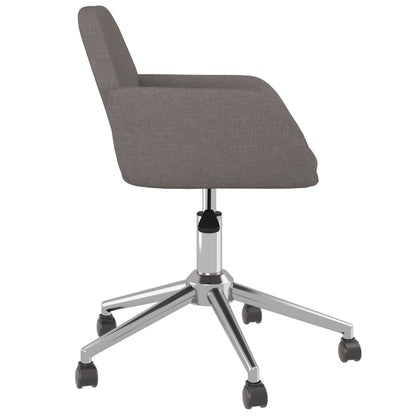 vidaXL Chaises de salle à manger 2 pcs Pivotantes Gris foncé Tissu