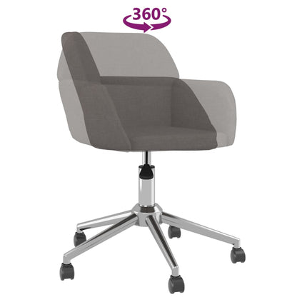 vidaXL Chaises de salle à manger 2 pcs Pivotantes Gris foncé Tissu