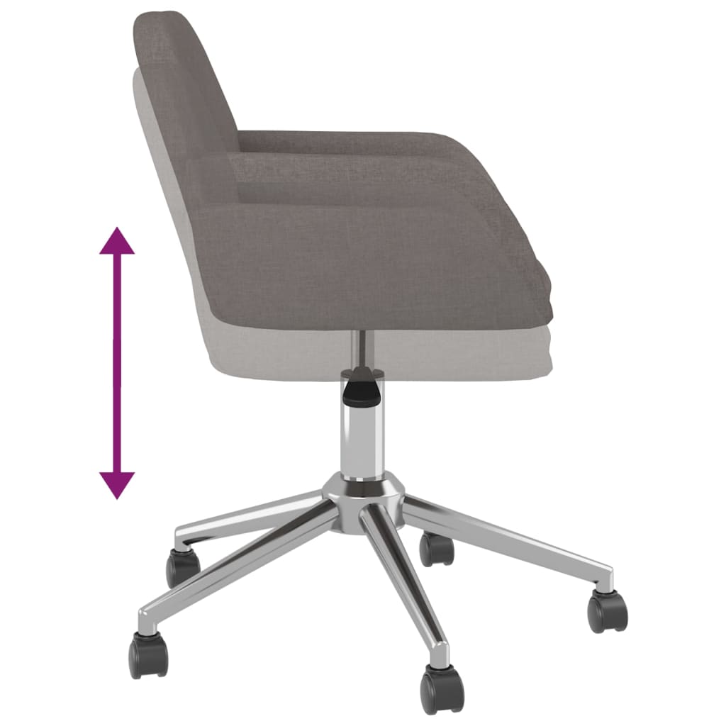 vidaXL Chaises de salle à manger 2 pcs Pivotantes Gris foncé Tissu