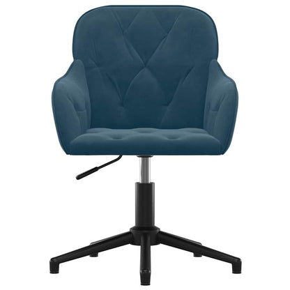 vidaXL Esszimmerstühle 2 Stk. Drehbar Blau Samt