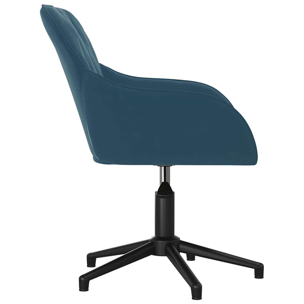 vidaXL Esszimmerstühle 2 Stk. Drehbar Blau Samt