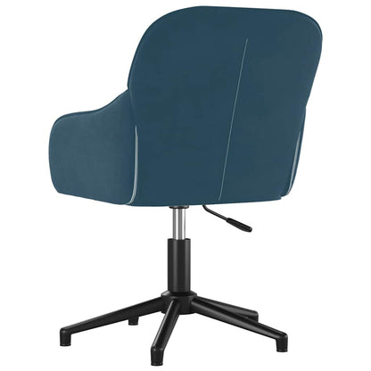 vidaXL Esszimmerstühle 2 Stk. Drehbar Blau Samt