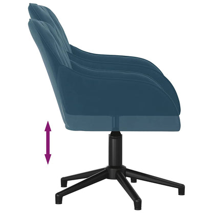 vidaXL Esszimmerstühle 2 Stk. Drehbar Blau Samt